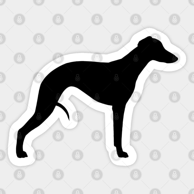 Whippet Silhouette Sticker by Coffee Squirrel